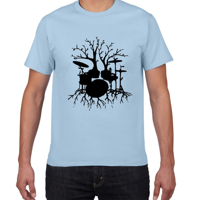Drum Tree Cotton T-Shirt