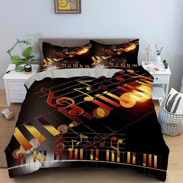 Music Note Piano Bedding Set