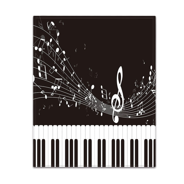 Music Notes Piano Blanket