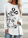 Music Note Loose Long T-shirt