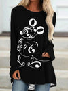 Music Note Loose Long T-shirt