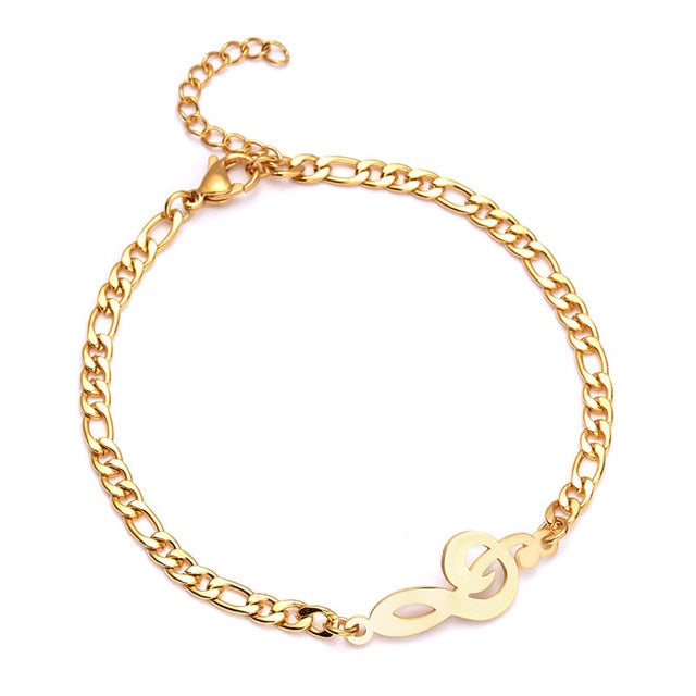 Free - Music Notes Gold Bracelet