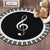 Piano Music Note Round Carpet