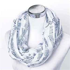 Musical Score Chiffon Scarf - Artistic Pod