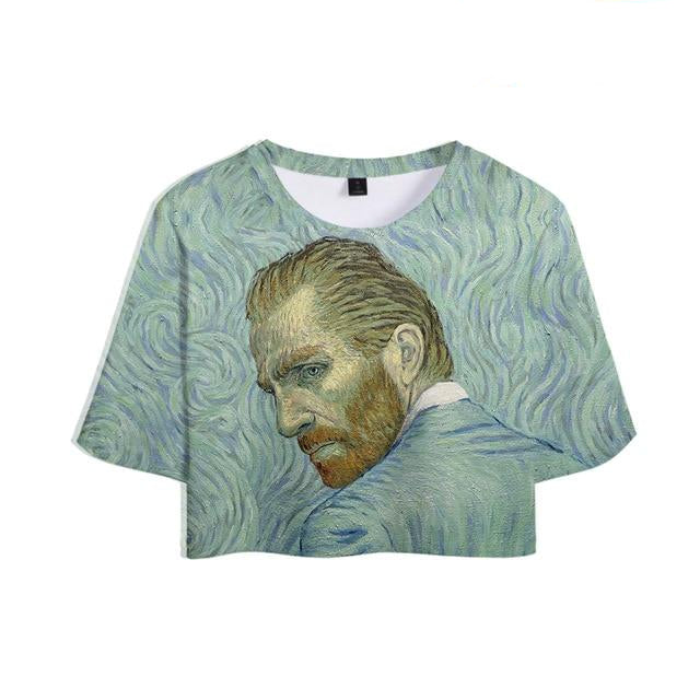 Van Gogh 3D Printed Crop Top