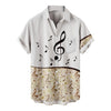 Anime Musical Note Print Men's Shirt