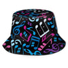 Music Notes Pattern Bucket Hat