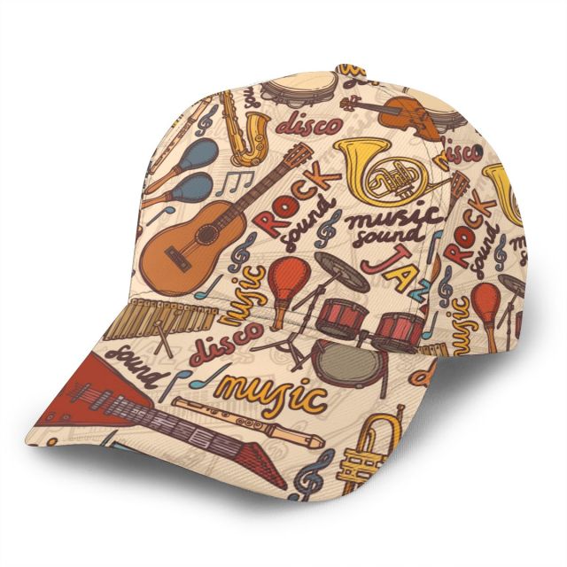 Music Print Cap