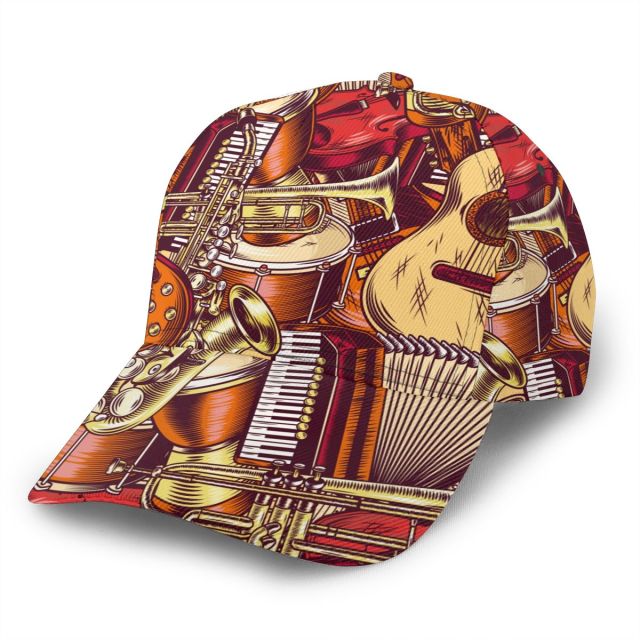Music Print Cap