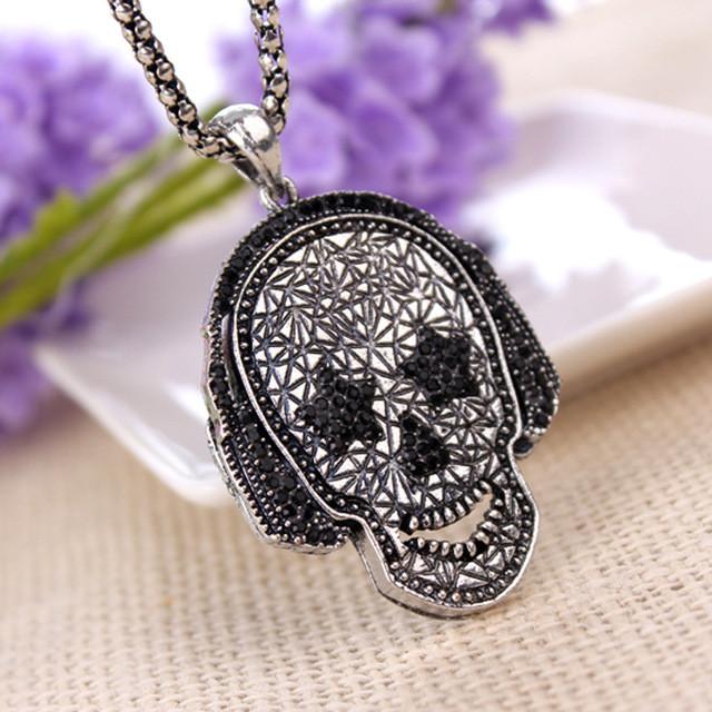 Skull Skeleton Music Headphones Pendants Necklaces