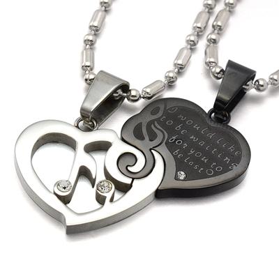 Couples Heart Musical Note Necklace Set - Artistic Pod Review