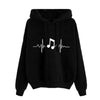 Music Note Long Sleeve Hoodie