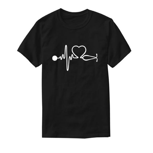 Heart Women Headset Music T-Shirt - Artistic Pod