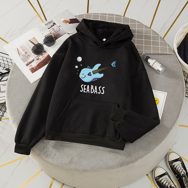 Fish Guitar Graphic Hoodie
