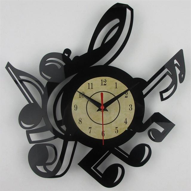 Music Notes Vinyl Wall Clock - Artistic Pod