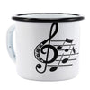 Music Notes Enamel Mug