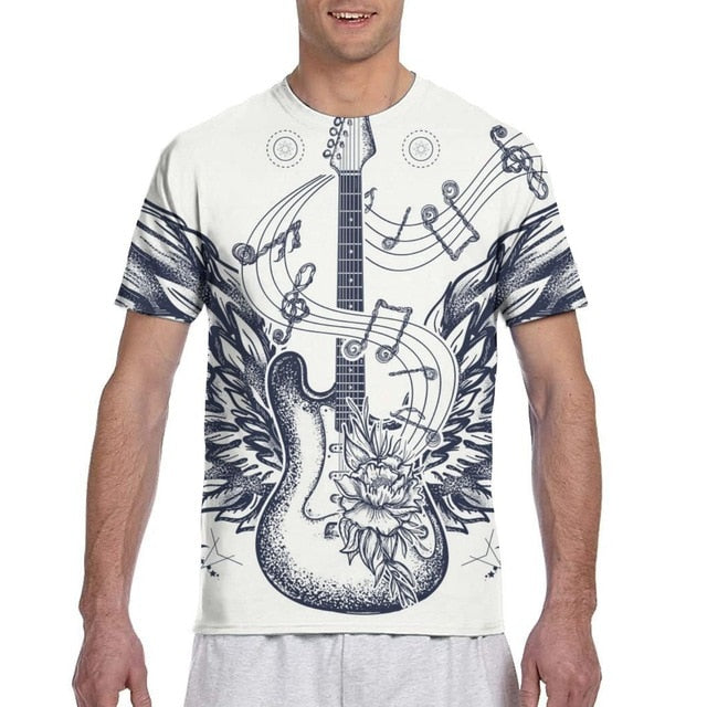 Guitar Art Printed T-shirt