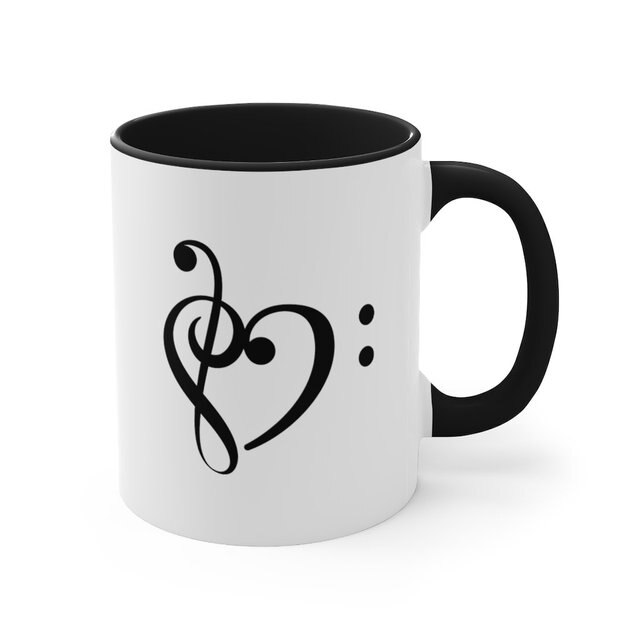 Music Note Heart Mug