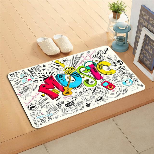 Musical Notes Doormat - Black / 40X60cm - { shop_name }} - Review