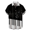 Anime Musical Note Print Men's Shirt