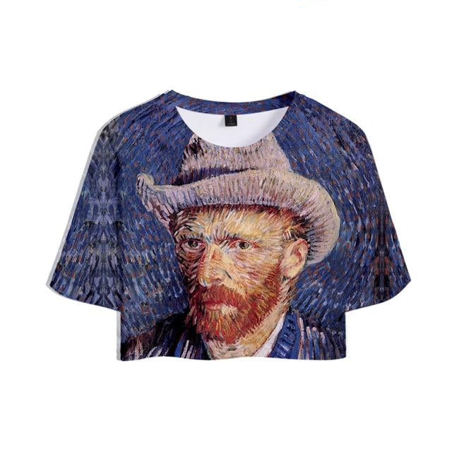 Van Gogh 3D Printed Crop Top