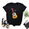 Summer Guitar Printing T-Shirt