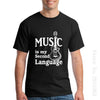 "Music is My Second Language" Shirts - Black / XS - { shop_name }} - Review