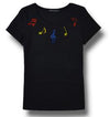 Music Print Crystal T-Shirt