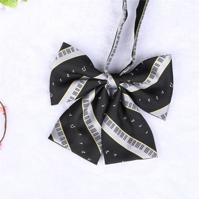 Music Notes Piano Key Bow Knot Tie