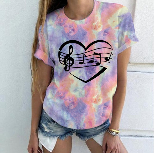 Music In Heart Tie Dye T-Shirt