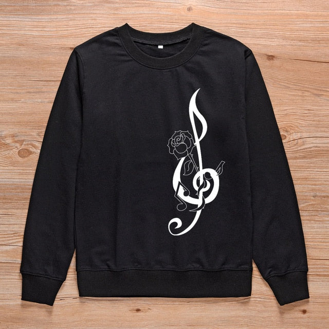 Rose Treble Clef Sweatshirt