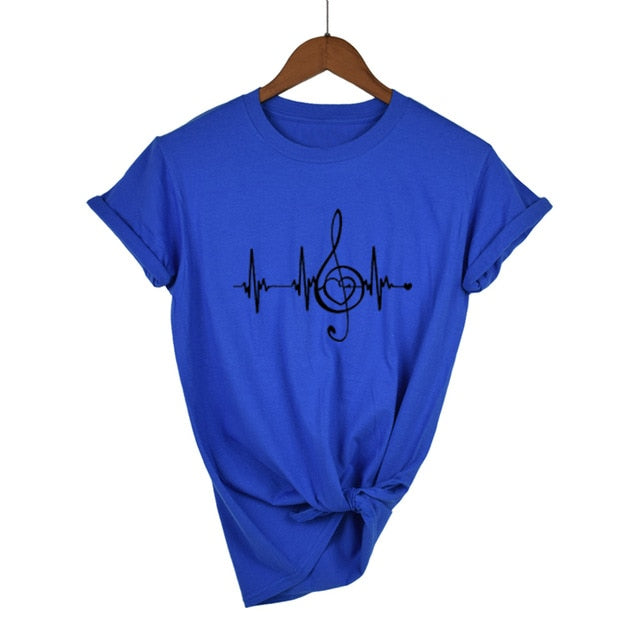 Heart Beat Treble Clef T-shirt
