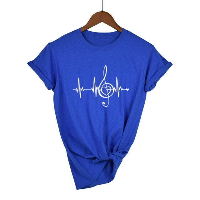 Heart Beat Treble Clef T-shirt