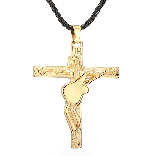 Guitar Cross Pendant Necklace