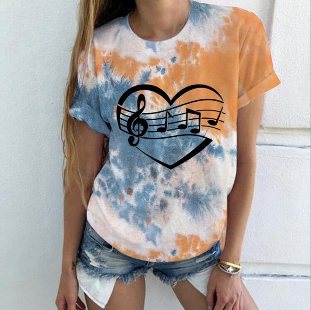 Music In Heart Tie Dye T-Shirt
