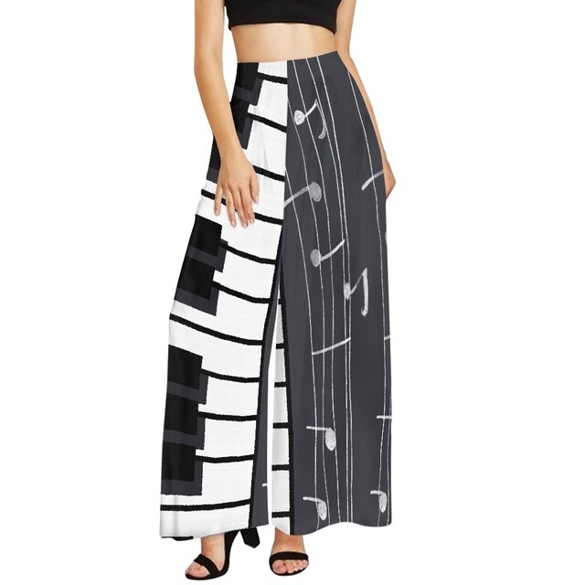 Music Piano Chiffon Stretch Pants