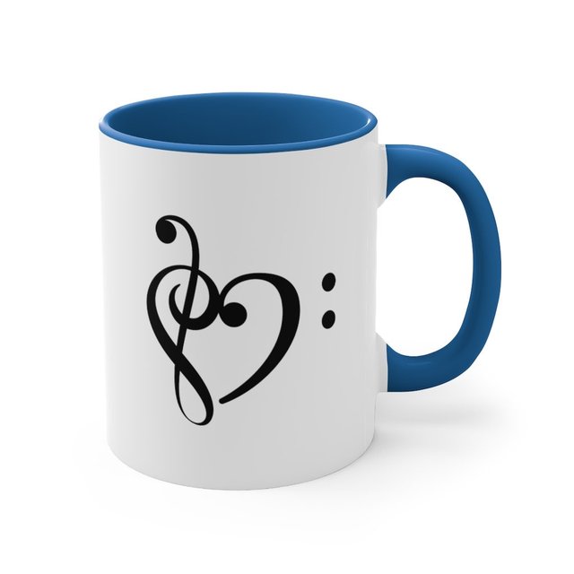 Music Note Heart Mug