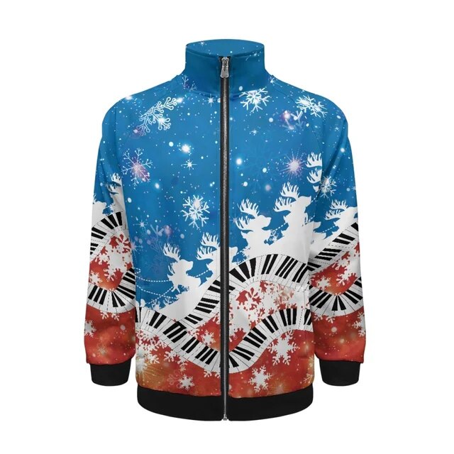 Music Note Christmas Zipper Jacket