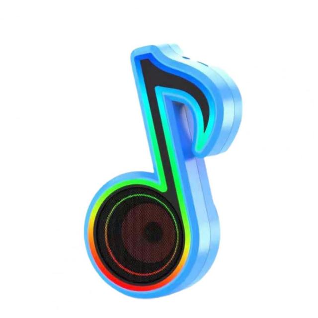 Portable Music Notes RGB Light Speaker