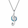 Fire-Opal Music Notes Necklace
