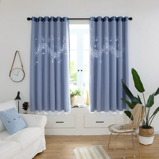 Music Notes Window Curtain