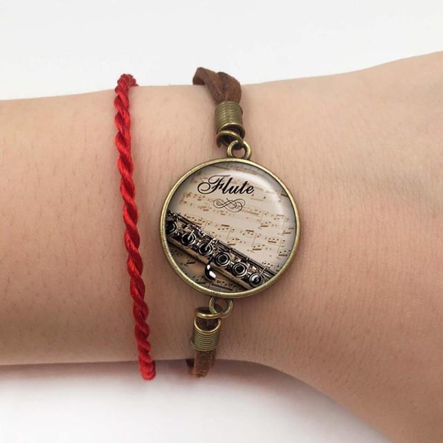 Flute Necklace, Keychain, Ring, Earrings, Cufflink & Brooch - Artistic Pod