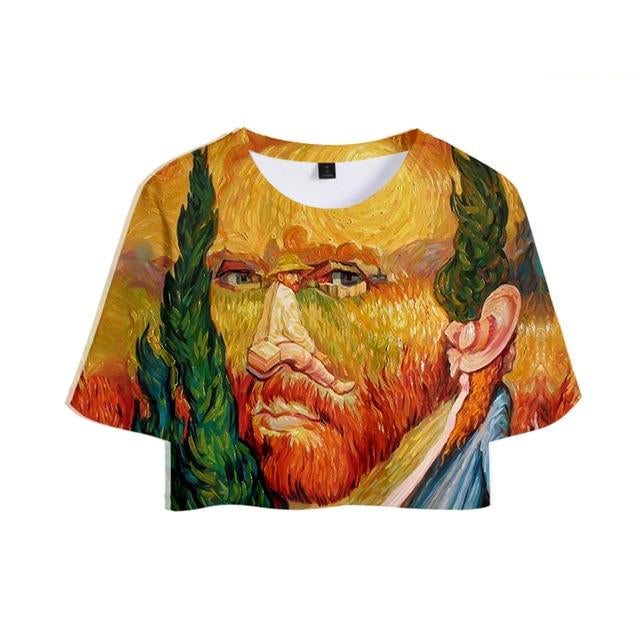 Van Gogh 3D Printed Crop Top