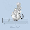 Silver Music Guitar Charm Bead