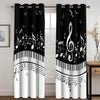 Classic Music Piano Keys Curtains