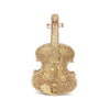 Elegant Violin Crystal Clutch Bag