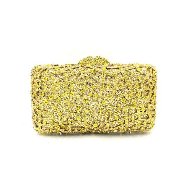 Music Notes Crystal Purse