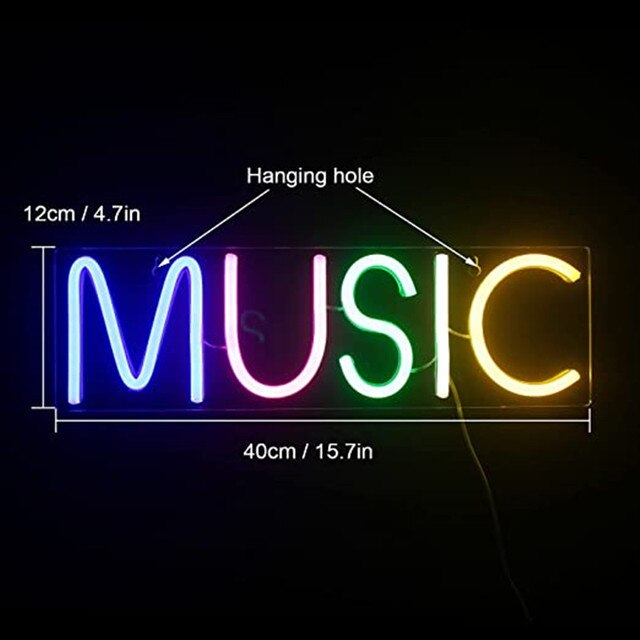 Music Neon LED Sign Light