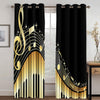 Creative Music Piano Keys Curtains