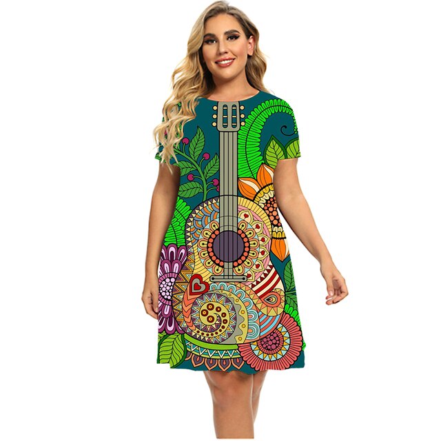 Guitar Music Casual Mini Dress